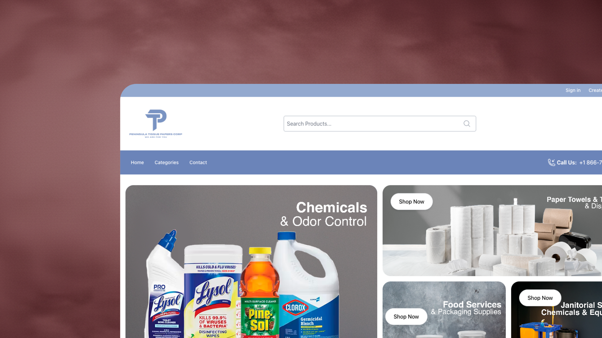Ecommerce Website for a distributor of products